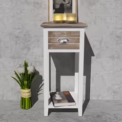 VidaXL 242039 nightstand/bedside table Brown, White