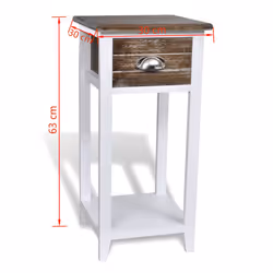 VidaXL 242039 nightstand/bedside table Brown, White - Additional view 6