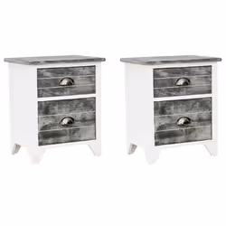 VidaXL 242041, Grey, White, Paulownia, Plywood, 380 mm, 280 mm, 450 mm, 2 pc(s)
