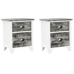 VidaXL 242041 nightstand/bedside table Grey, White