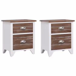 VidaXL 242042, Brown, White, Paulownia, Plywood, 380 mm, 280 mm, 450 mm, 2 pc(s)