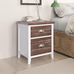 VidaXL 242042 nightstand/bedside table Brown, White