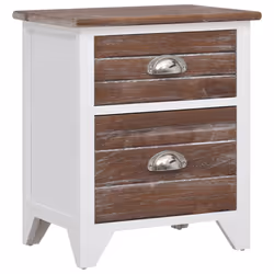 VidaXL 242042 nightstand/bedside table Brown, White