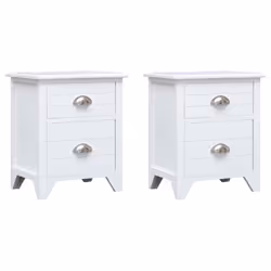 VidaXL 242043, White, Paulownia, Plywood, 380 mm, 280 mm, 450 mm, 2 pc(s)