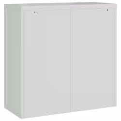 vidaXL Office Cabinet with 2 Doors Grey 90cm Steel 2 Shelves Storage Locker - Additional view 4