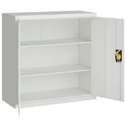 vidaXL Office Cabinet with 2 Doors Grey 90cm Steel 2 Shelves Storage Locker - Additional view 5
