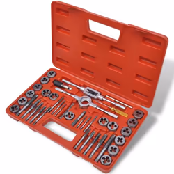 vidaXL 40x Tap and Die Set Hardware Metric Rethreading Hand Tap Die Tool Set
