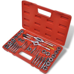 vidaXL 40x Tap and Die Set Hardware Metric Rethreading Hand Tap Die Tool Set