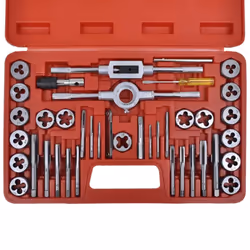 vidaXL 40x Tap and Die Set Hardware Metric Rethreading Hand Tap Die Tool Set