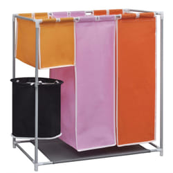 VidaXL 242058 laundry basket Rectangular Cast iron, Fabric Multicolour
