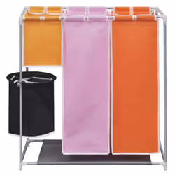 VidaXL 242058 laundry basket Rectangular Cast iron, Fabric Multicolour