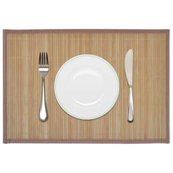 vidaXL 6 Bamboo Placemats 30x45cm Brown Kitchen Table Mats Dining Tableware