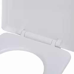 vidaXL Soft-close Toilet Seat Square White Bathroom Furniture Accessories Lid - Additional view 11