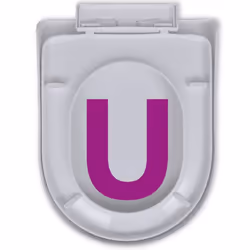 vidaXL Soft-close Toilet Seat Square White Bathroom Furniture Accessories Lid - Additional view 3