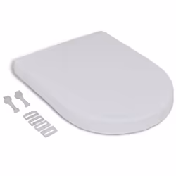 vidaXL Soft-close Toilet Seat Square White Bathroom Furniture Accessories Lid - Additional view 5