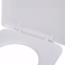vidaXL Soft-close Toilet Seat Square White Bathroom Furniture Accessories Lid - Additional view 7