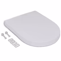 vidaXL Soft-close Toilet Seat Square White Bathroom Furniture Accessories Lid - Additional view 9