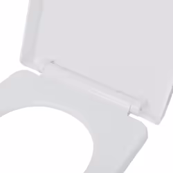 vidaXL Soft-close Toilet Seat with Quick-release Design White Square Bathroom