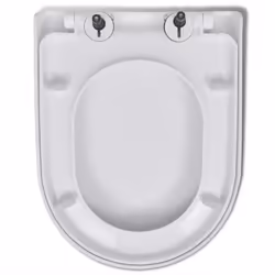 vidaXL Soft-close Toilet Seat with Quick-release Design White Square Bathroom