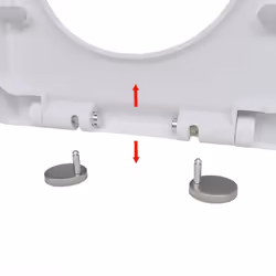 vidaXL Soft-close Toilet Seat with Quick-release Design White Square Bathroom - Additional view 4