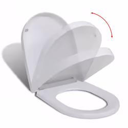 vidaXL Soft-close Toilet Seat with Quick-release Design White Square Bathroom - Additional view 7