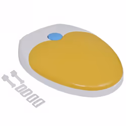vidaXL Soft-close Toilet Seat Adults/Children White Yellow Bathroom Furniture