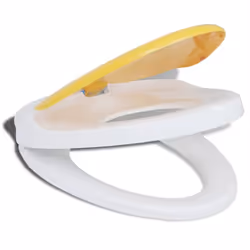 vidaXL Soft-close Toilet Seat Adults/Children White Yellow Bathroom Furniture - Additional view 9