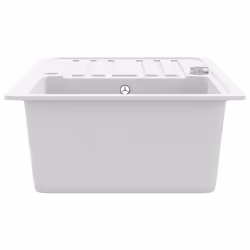 Granite Kitchen Sink Single Basin Kit with Drainer Reversible Cream White - Additional view 6