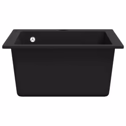 vidaXL Overmount Kitchen Sink Single Basin Granite Black Plumbing Fixture - Additional view 5
