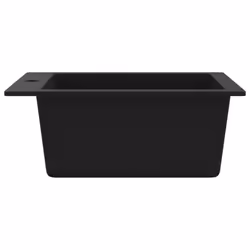 vidaXL Overmount Kitchen Sink Single Basin Granite Black Plumbing Fixture - Additional view 6