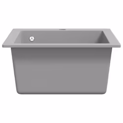 vidaXL Overmount Kitchen Sink Single Basin Granite Grey Plumbing Fixture Kit - Additional view 5