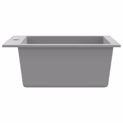 vidaXL Overmount Kitchen Sink Single Basin Granite Grey Plumbing Fixture Kit - Additional view 6