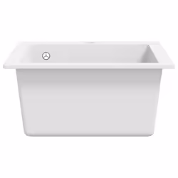 vidaXL Overmount Kitchen Sink Single Basin Granite Cream White Plumbing Kit - Additional view 5