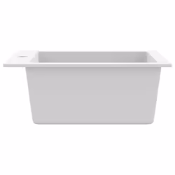 vidaXL Overmount Kitchen Sink Single Basin Granite Cream White Plumbing Kit - Additional view 6