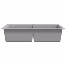 Overmount Kitchen Sink Double Basin Plumbing Kit Granite Grey 860 x 510 mm - Additional view 5