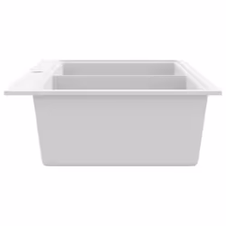 Overmount Kitchen Sink Double Basin Kit Granite Cream White 860 x 510 mm - Additional view 6