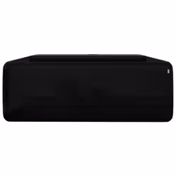 vidaXL Ceramic Bathroom Sink Basin Faucet /Overflow Hole Basin Black Square - Additional view 4