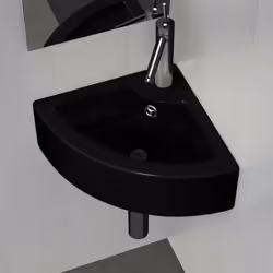 vidaXL Wash Basin with Overflow Black Ceramic Bathroom Hand Wash Bowl Sink