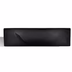 vidaXL Ceramic Bathroom Sink Basin with Faucet Hole Black Wall Hung Fixture
