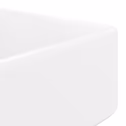 vidaXL Ceramic Bathroom Sink Basin with Faucet Hole White Square Counter Top - Additional view 3