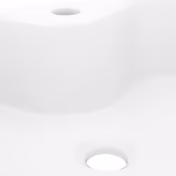 vidaXL Ceramic Bathroom Sink Basin with Faucet Hole White Square Counter Top - Additional view 4