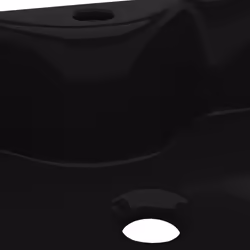 vidaXL Ceramic Bathroom Sink Basin with Faucet Hole Black Square Counter Top - Additional view 4