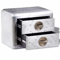 vidaXL Aviator End Table with 2 Drawers Vintage Aircraft Airman Style End Table - Additional view 2