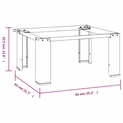 vidaXL Washing Machine Pedestal Washing Machine Stand Pedestal Raiser White - Additional view 5