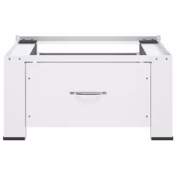 vidaXL Washing Machine Pedestal Washing Machine Stand Raiser with Drawer White