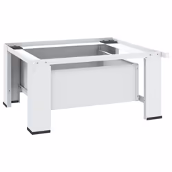 vidaXL Washing Machine Pedestal Washing Machine Stand Raiser with Drawer White - Additional view 5