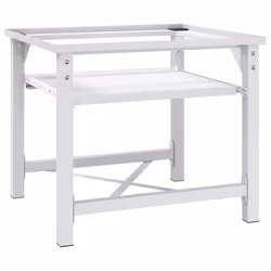 vidaXL Washing Machine Pedestal Washing Machine Stand with Pull-Out Shelf White - Additional view 10