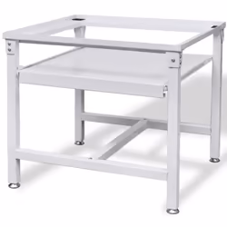 vidaXL Washing Machine Pedestal Washing Machine Stand with Pull-Out Shelf White
