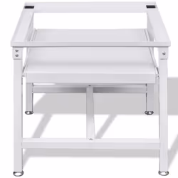 vidaXL Washing Machine Pedestal Washing Machine Stand with Pull-Out Shelf White