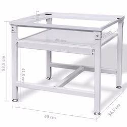 vidaXL Washing Machine Pedestal Washing Machine Stand with Pull-Out Shelf White - Additional view 4